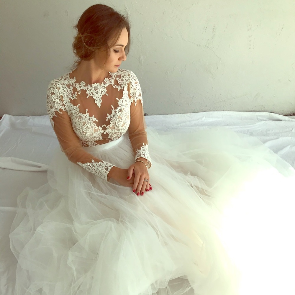 Custom made wedding dress